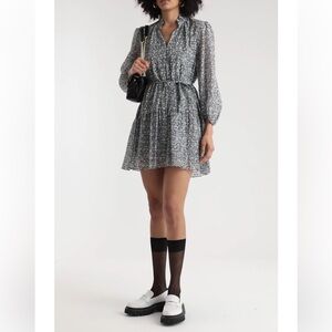 ❤️❤️❤️MAJE Floral-print devoré mini dress